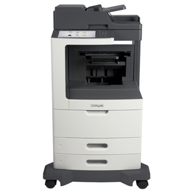 Refurbished Lexmark MX812dfe Duplex Touch Screen Laser Printer with Staple Finisher